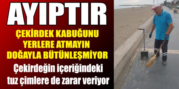 Her gün 200 kilo çekirdek kabuğu temizleniyor