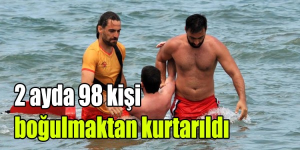 iki ayda 98 kişi kurtarıldı