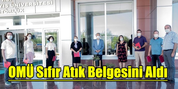 OMÜ Sıfır Atık Belgesini Aldı