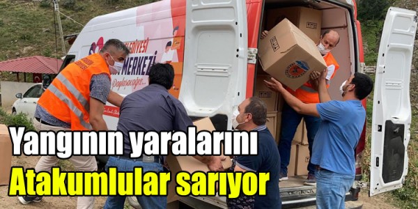 Yangının yaralarını Atakumlular sarıyor
