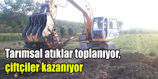 Tarımsal atıklar toplanıyor, çiftçiler kazanıyor