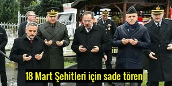On sekiz Mart Şehitleri için sade tören