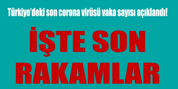 işte son rakamlar