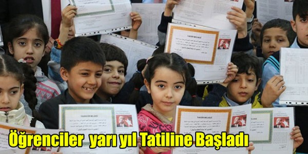 Öğrenciler yarı yıl Tatiline Başladı