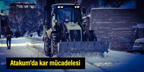 Atakum'da kar mücadelesi