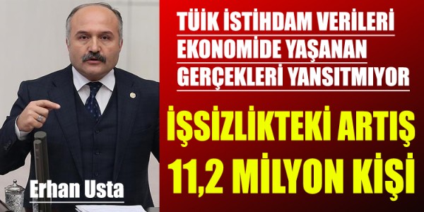  İŞSİZLİKTEKİ ARTIŞ 11,2 MİLYON KİŞİ