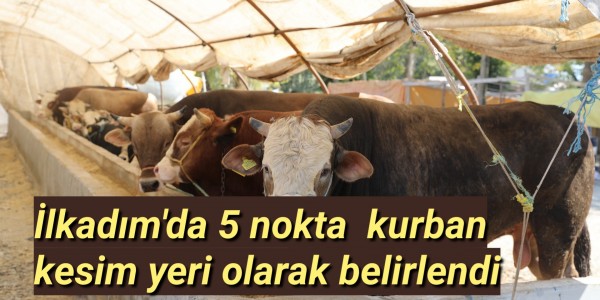 İlkadım'da 5 nokta kurban kesim yeri olarak