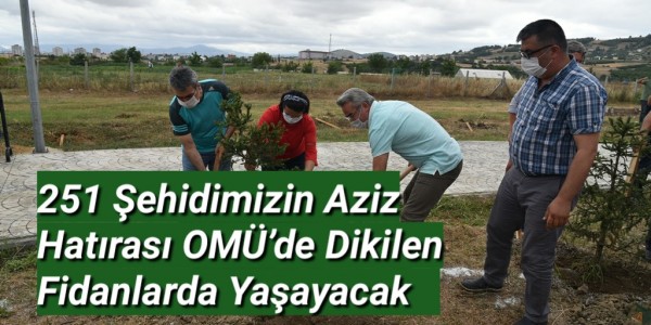 Şehidlerimizin Aziz Hatırası OMÜ’de Dikilen Fidanlarda Yaşayacak