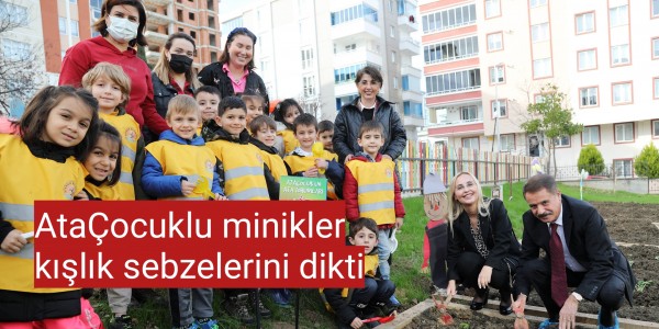 AtaÇocuklu minikler  kışlık sebzelerini dikti