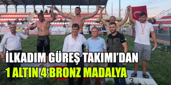 İLKADIM GÜREŞ TAKIMI’DAN 1 ALTIN 4 BRONZ MADALYA 