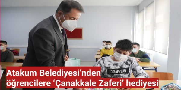 Atakum Belediyesi’nden  öğrencilere ‘Çanakkale Zaferi’ hediyesi