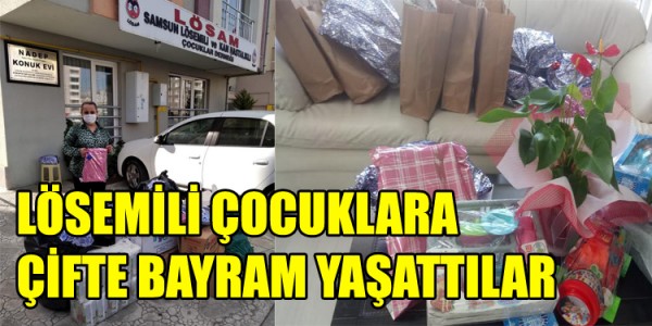 LÖSEMİLİ ÇOCUKLARA ÇİFTE BAYRAM YAŞATTILAR