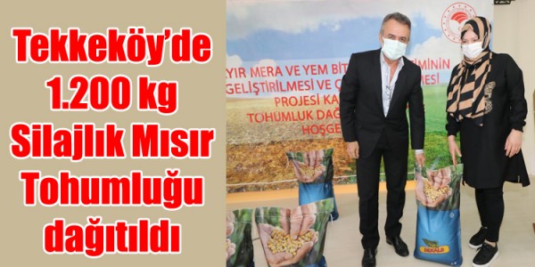 Tekkeköy'de toplam 1.200 kg Silajlık Mısır Tohumluğu dağıtıldı
