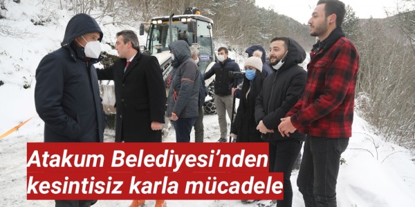 Atakum Belediyesi’nden  kesintisiz karla mücadele