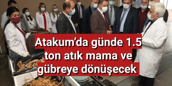 Atakum’da günde 1.5 ton atık mama ve gübreye dönüşecek 