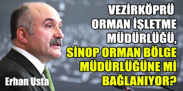  VEZİRKÖPRÜ ORMAN İŞLETME MÜDÜRLÜĞÜ, SİNOP ORMAN BÖLGE MÜDÜRLÜĞÜNE Mİ BAĞLANIYOR?