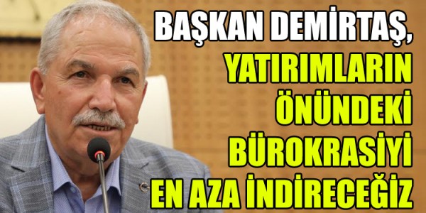 BAŞKAN DEMİRTAŞ, YATIRIMLARIN ÖNÜNDEKİ BÜROKRASİYİ EN AZA İNDİRECEĞİZ