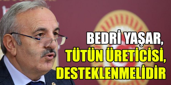 YAŞAR, TÜTÜN ÜRETİCİSİ DESTEKLENMELİDİR