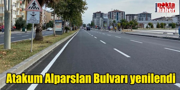 Atakum Alparslan Bulvarı yenilendi