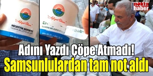 Necattin Demirtaş Samsunlulardan tam not aldı