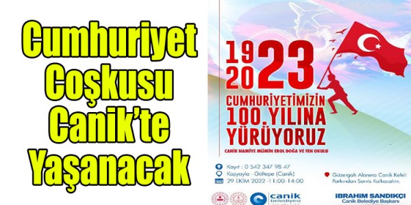 Cumhuriyet Coşkusu Canik’te Yaşanacak 