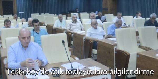 Tekkeköy’de atık toplayıcılara bilgilendirme