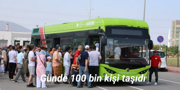 Günde 100 bin kişi taşıdı