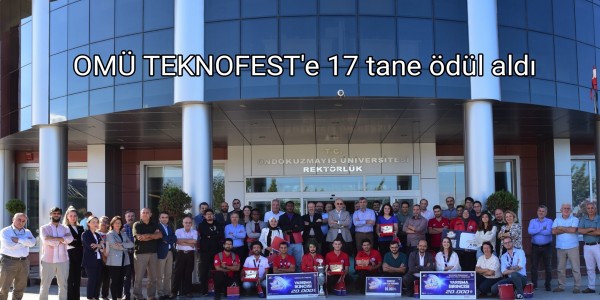 OMÜ TEKNOFEST'e 17 tane ödül aldı