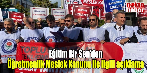 Eğitim Bir Sen’den Öğretmenlik Meslek Kanunu ile ilgili açıklama
