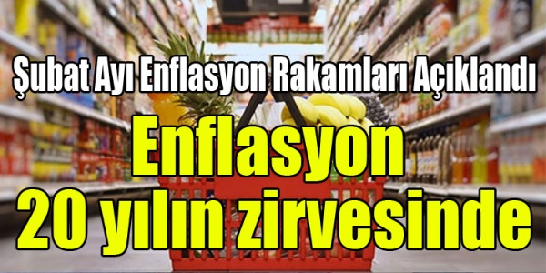 Enflasyon  20 yılın zirvesinde
