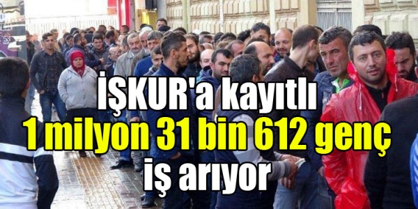 İŞKUR'a kayıtlı 1 milyon 31 bin 612 genç iş arıyor