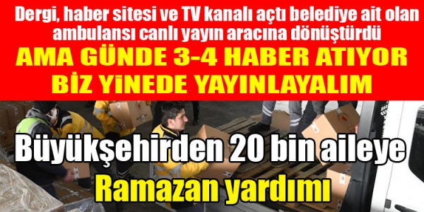 Büyükşehirden 20 bin aileye Ramazan yardımı
