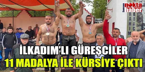 İLKADIM’LI GÜREŞCİLER 11 MADALYA İLE KÜRSİYE ÇIKTI
