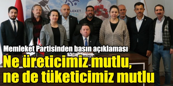 Memleket Partisinden basın açıklaması