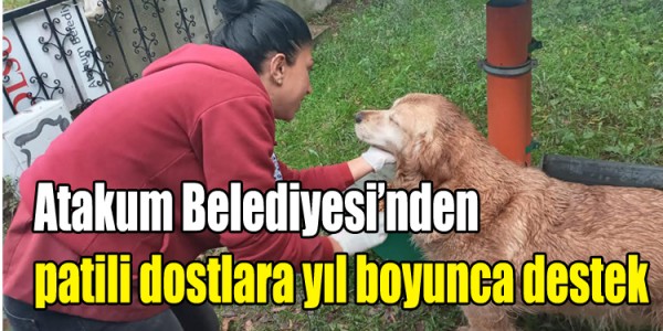 Atakum Belediyesi’nden patili dostlara yıl boyunca destek