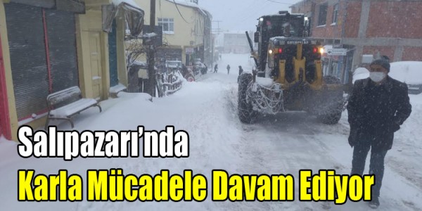 Salıpazarı’nda Karla Mücadele Davam Ediyor 