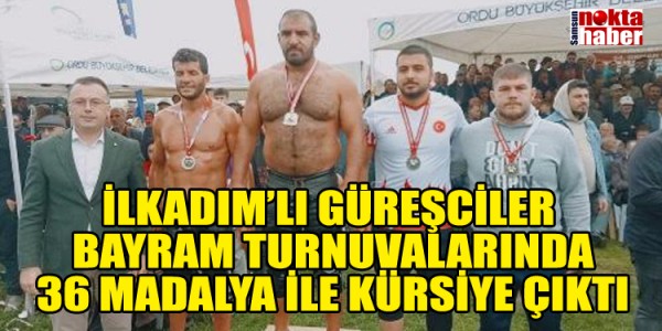 İLKADIM’LI GÜREŞCİLER BAYRAM TURNUVALARINDA 36 MADALYA İLE KÜRSİYE ÇIKTI