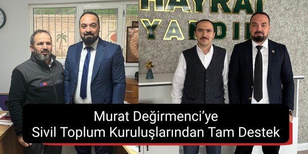 Murat Değirmenci’ye Sivil Toplum Kuruluşlarından Tam Destek