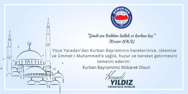 Hamdi Yıldız, Kurban Bayramı Kutlama Mesajı Yayımladı