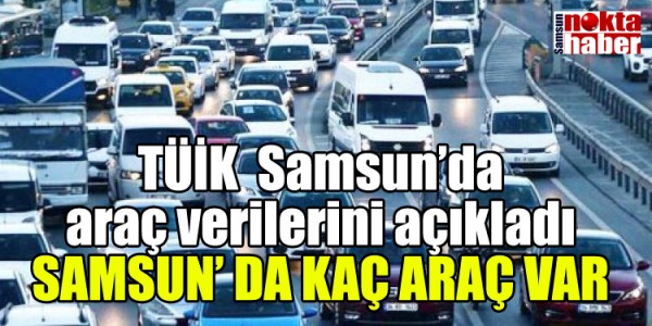 TÜİK  Samsun’da araç verilerini açıkladı SAMSUN’ DA KAÇ ARAÇ VAR