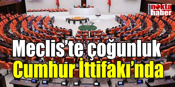 Meclis’te çoğunluk   Cumhur İttifakı’nda 