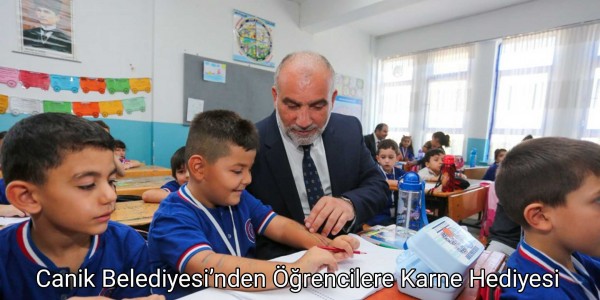 Canik Belediyesi’nden Öğrencilere Karne Hediyesi