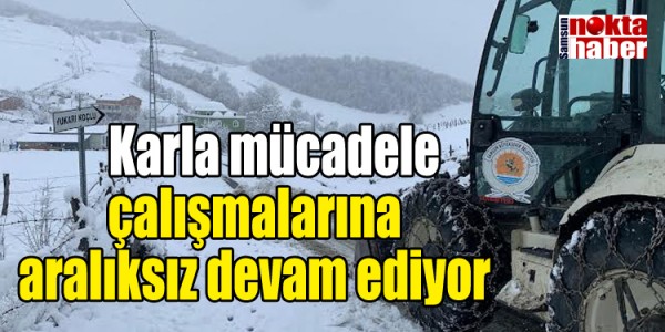 Karla mücadele çalışmalarına aralıksız devam ediyor