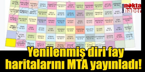  Yenilenmiş diri fay haritalarını MTA yayınladı
