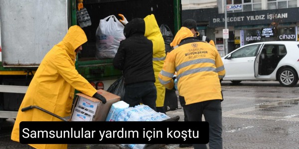 Samsunlular yardım için koştu