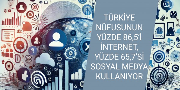 TÜRKİYE NÜFUSUNUN YÜZDE 86,5’İ İNTERNET, YÜZDE 65,7’Sİ SOSYAL MEDYA KULLANIYOR