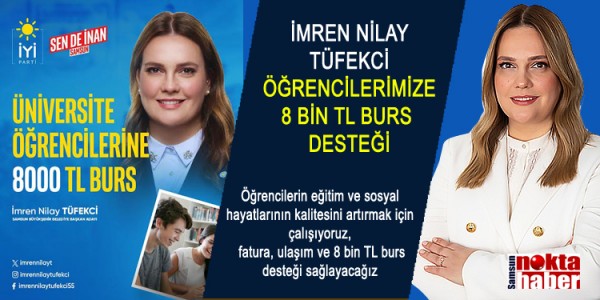 İMREN NİLAY TÜFEKCİ ÖĞRENCİLERİMİZE 8 BİN TL BURS DESTEĞİ