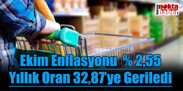 Ekim Enflasyonu Yüzde 2,55 Yıllık Oran 32,87’ye Geriledi